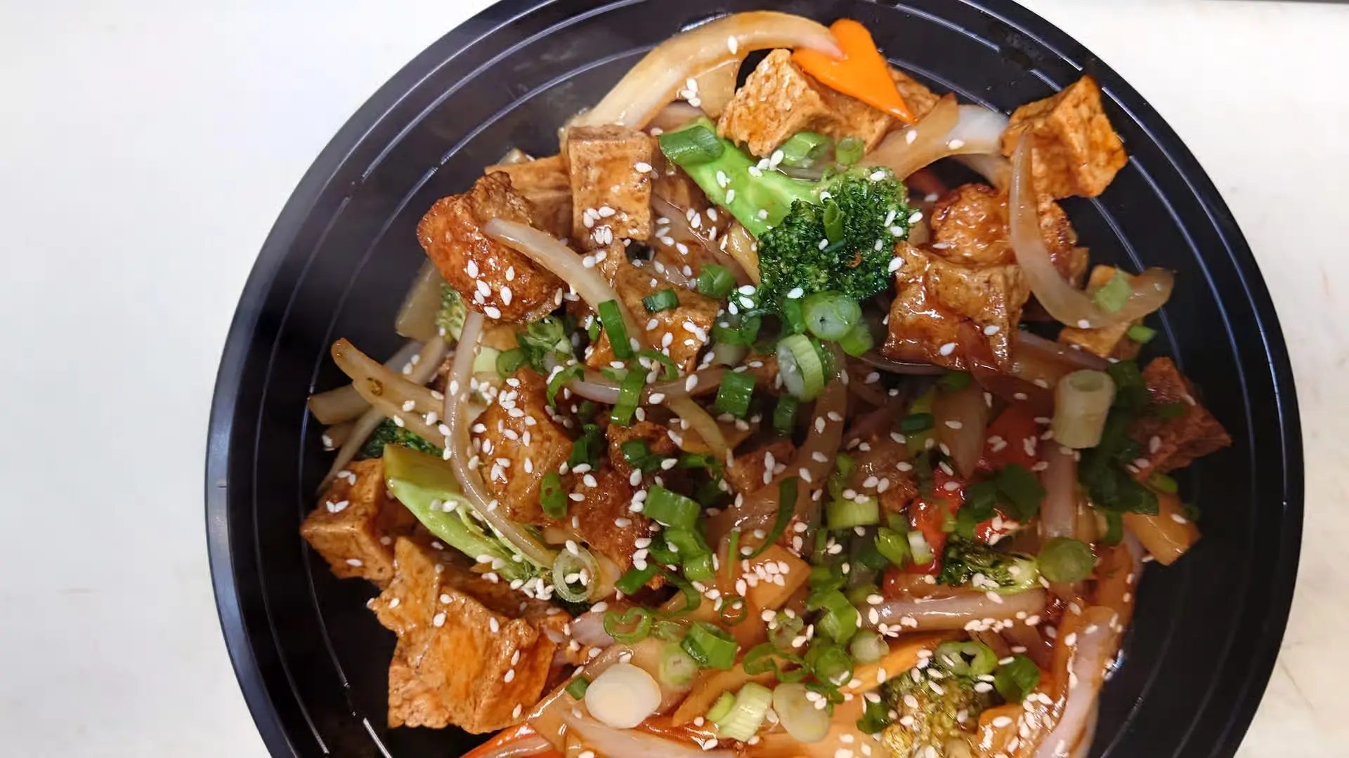 Teriyaki Tofu Bowl - Tofu with teriyaki sauce, veggies over rice at Senryyo, a Asian Fusion Restaurant in Lawrence